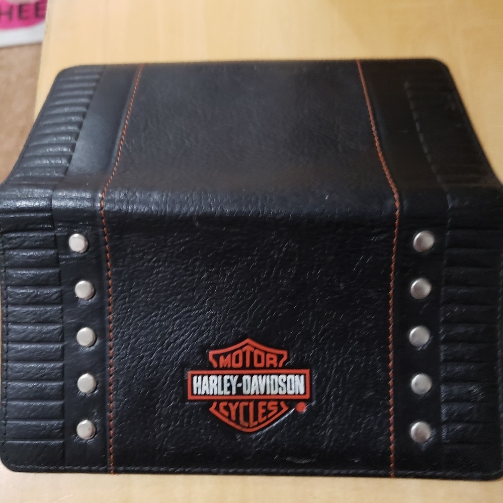 Harley Davidson Leather Checkbook Cover
